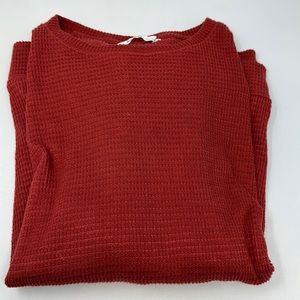 Sonoma womens large red/rust long sleeve shirt